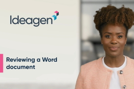 Reviewing a Word document