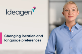 Changing location and language preferences