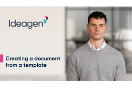 Creating a document from a template