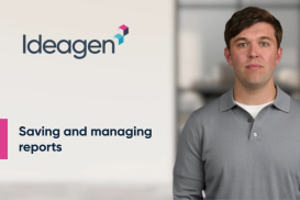 Saving and managing reports